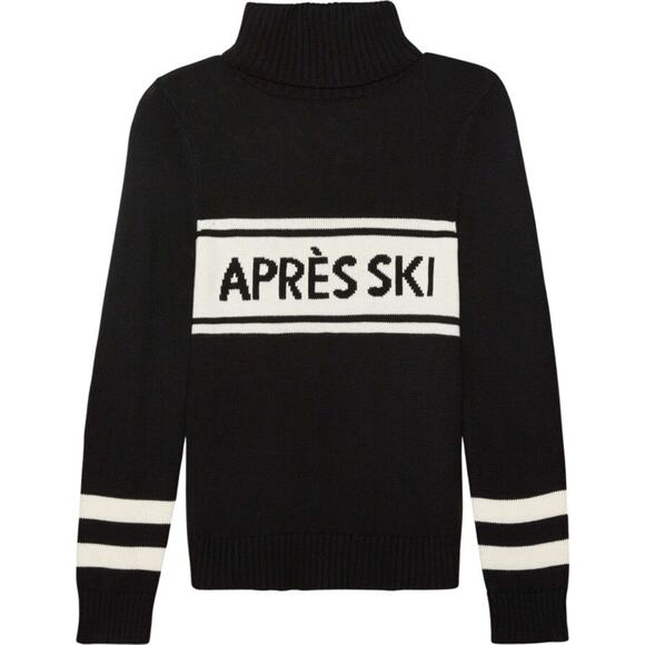 Ellsworth+Ivey Apres Ski Turtleneck Pullover Knit Sweater Black/White Women's XS - Picture 1 of 5